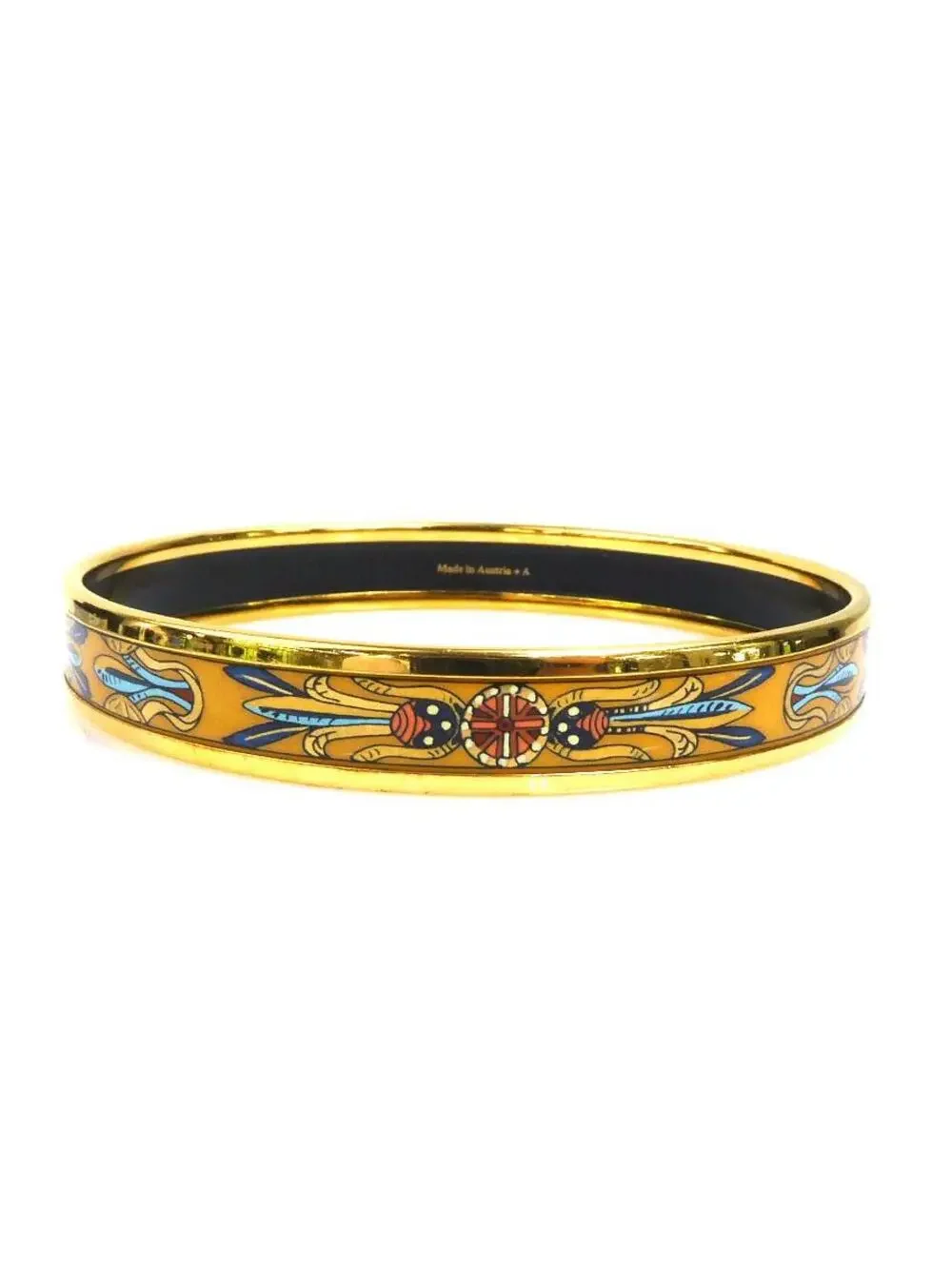 Auth Hermes Cloisonne Bangle Bracelet #307820H24B